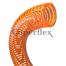 MANGUERA ANILLADA DE SUCCION PVC - NARANJA