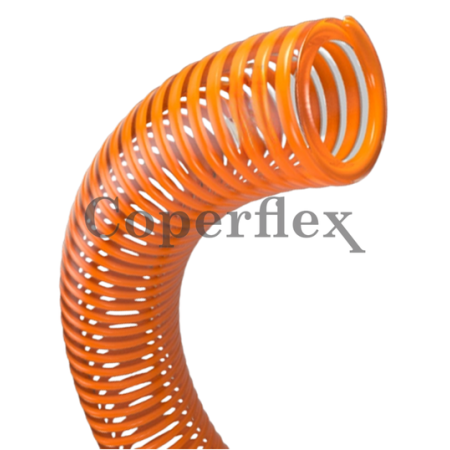 MANGUERA ANILLADA DE SUCCION PVC - NARANJA